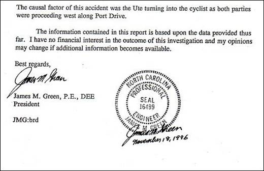 James M Green - 4th page report