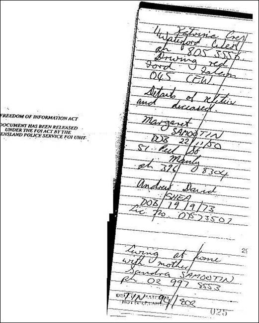 Constable Ben Dyball - 3rd page of notebook