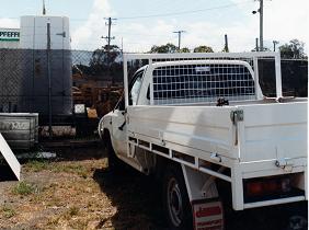 rear view of vehicle next day after the accident