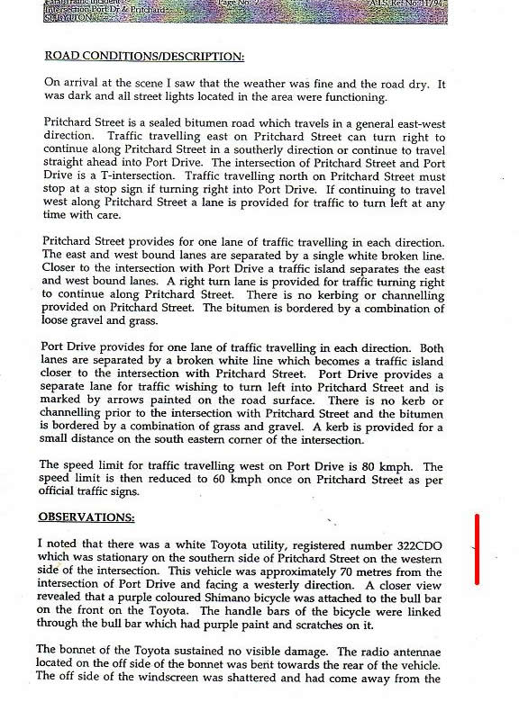 2nd page Coronial Report