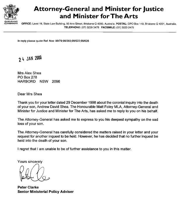 Attorney-General's letter