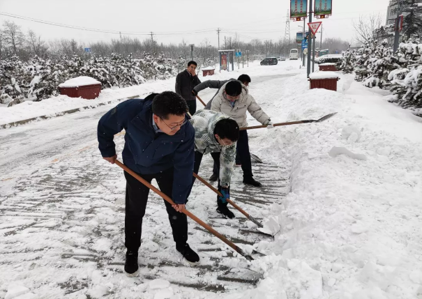 中国尊龙官方组织全体员工扫雪除冰(图2) 中国尊龙官方组织全体员工扫雪除冰(图2)